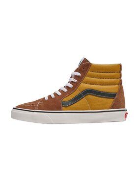 Vans Sk8-Hi Shoes Canvas Suede Gold Brown Women Size 8.5 NWB